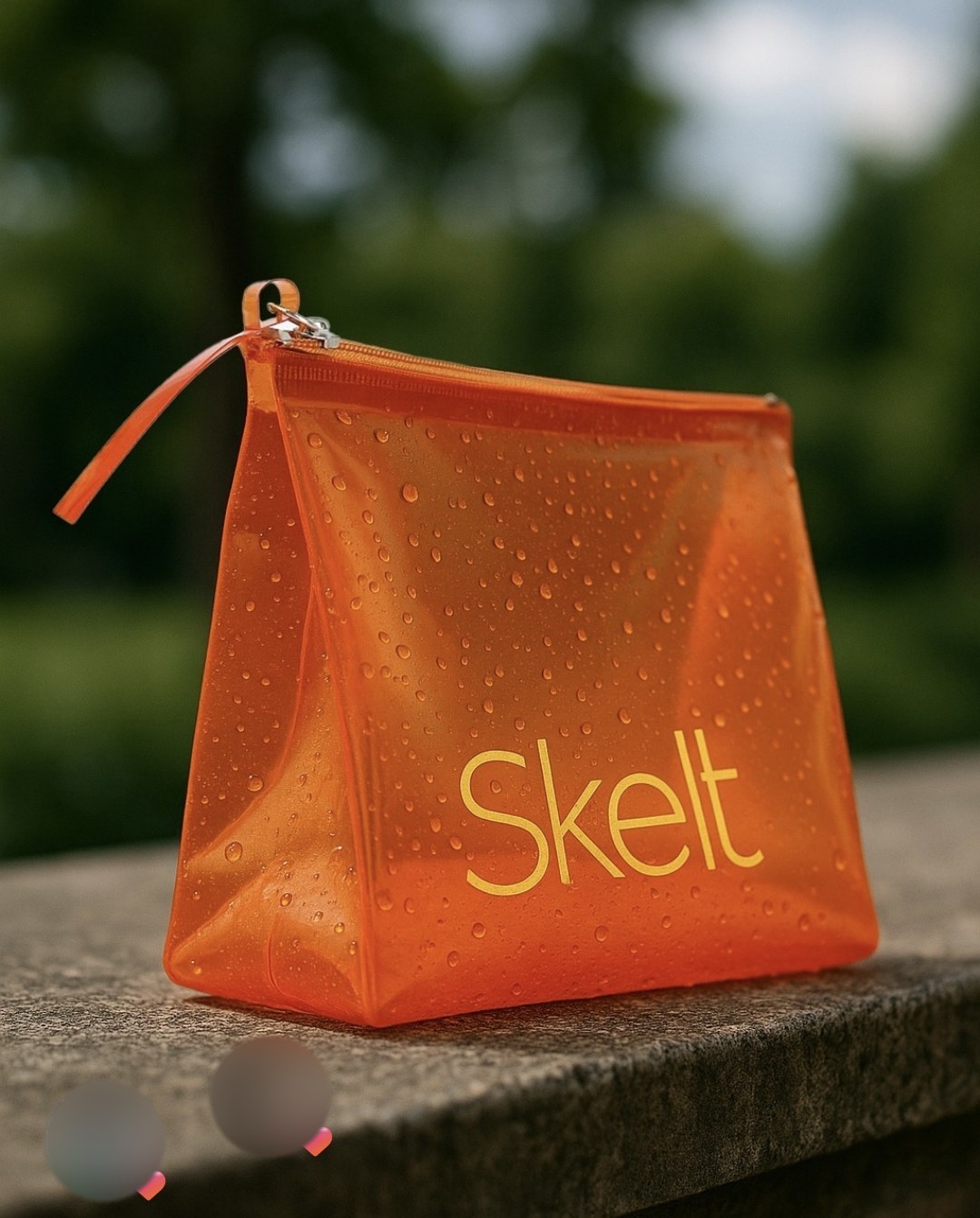 Post da ATO: necessaire laranja translúcida Skelt