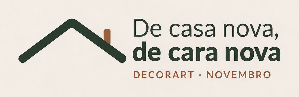 Selo da campanha De casa nova, de cara nova, versão horizontal