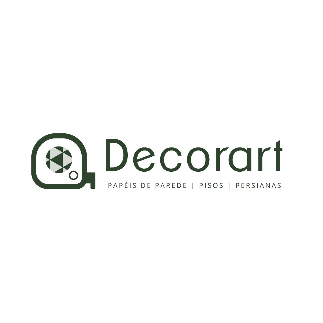 Logotipo Decorart horizontal em verde sobre branco