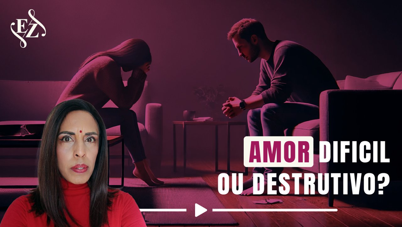Thumbnail do YouTube: Amor difícil ou destrutivo?