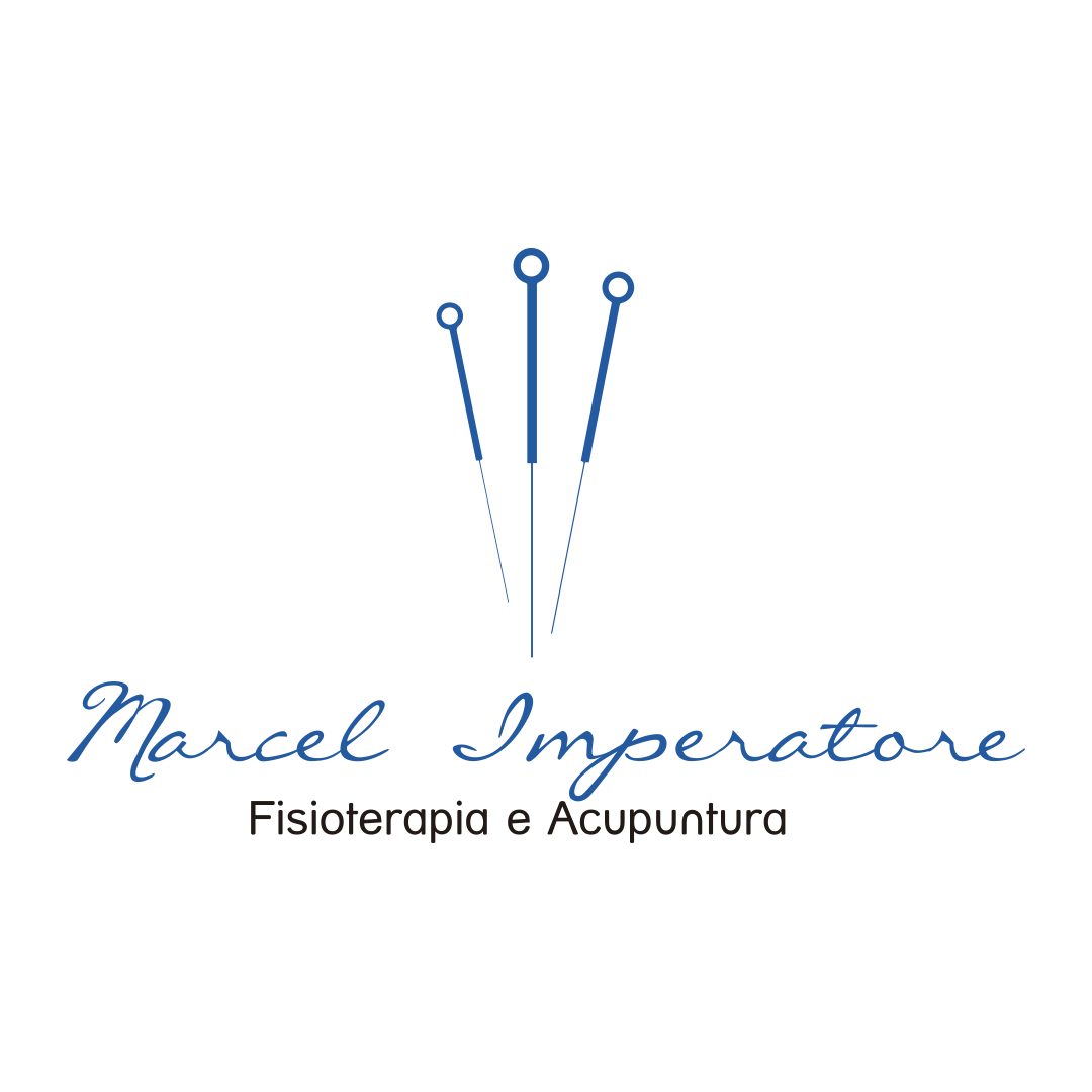 Logotipo Marcel Imperatore com três agulhas