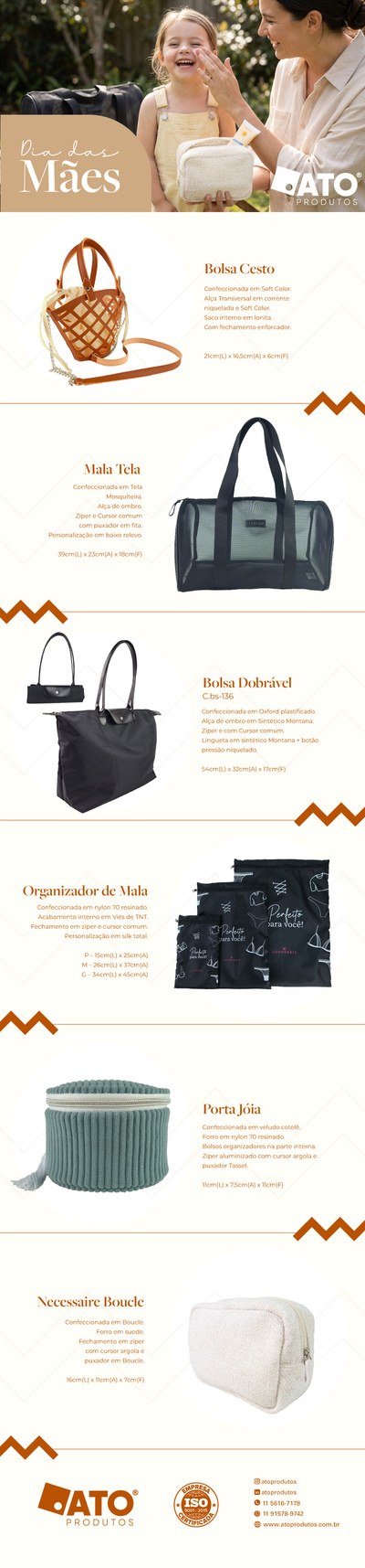 Newsletter Dia das Mães da ATO Produtos, primeira edição
